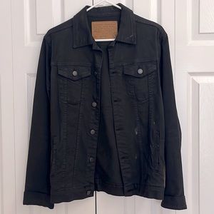 Zara Black Denim Jacket, Small